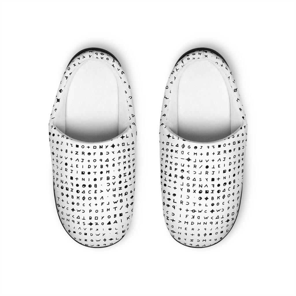 Zodiac Killer’s Letter Men’s Indoor Slippers – The Hitman's Daughter